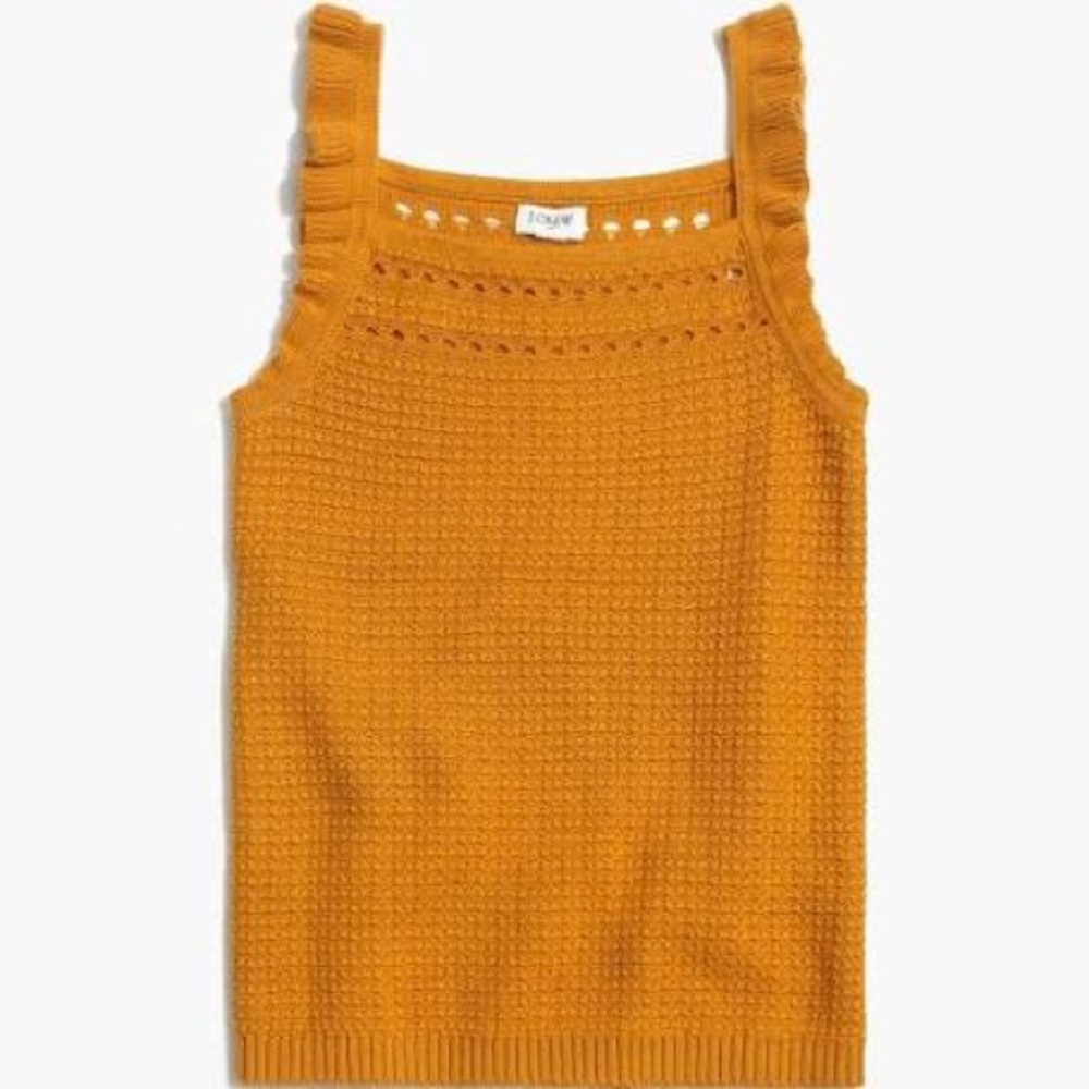 J. Crew ruffle trim tank sweater